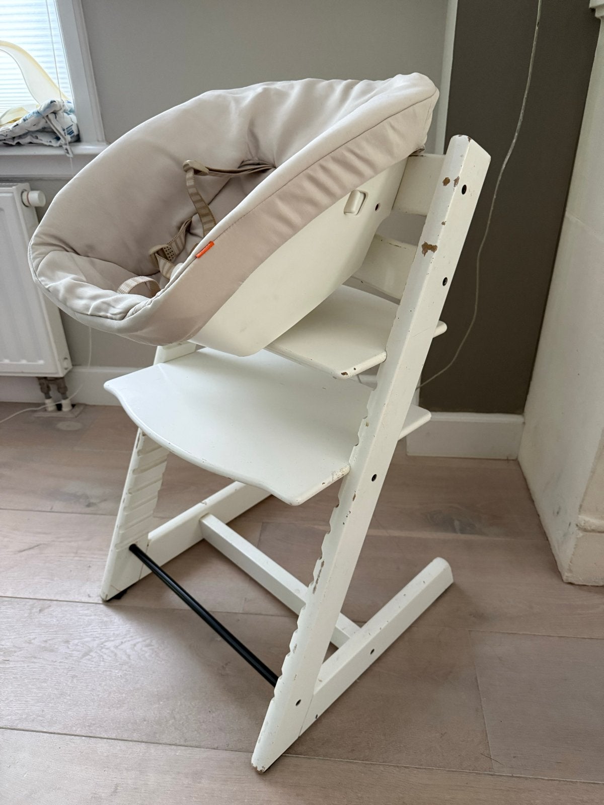 Stokke Tripp Trapp incl. Newbornset en babyset, Ophalen, Gebruikt, Meegroeistoel, Gordel(s)