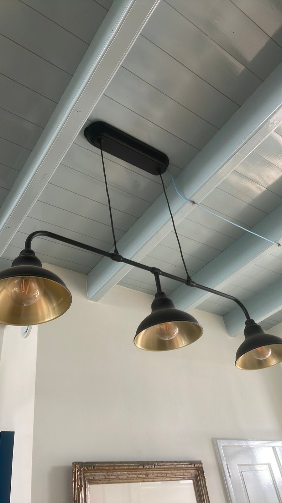 Hanglamp met 3 lichtpunten IKEA 122 cm., Huis en Inrichting, Lampen | Hanglampen, Ophalen, Gebruikt