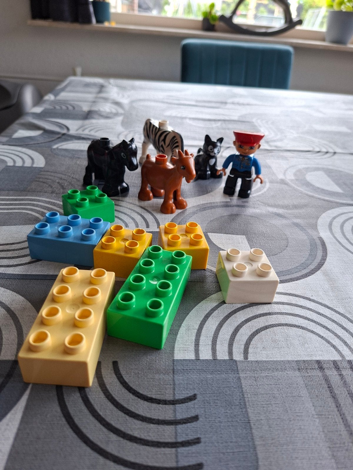 Duplo dieren, poppetje en losse blokjes, Gebruikt, Ophalen of Verzenden, Inclusief minifiguren, Duplo