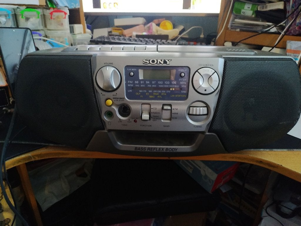 Sony CFD-V6 CD Radio Cassette Recorder, Ophalen of Verzenden, Gebruikt, Cassettedeck, Sony