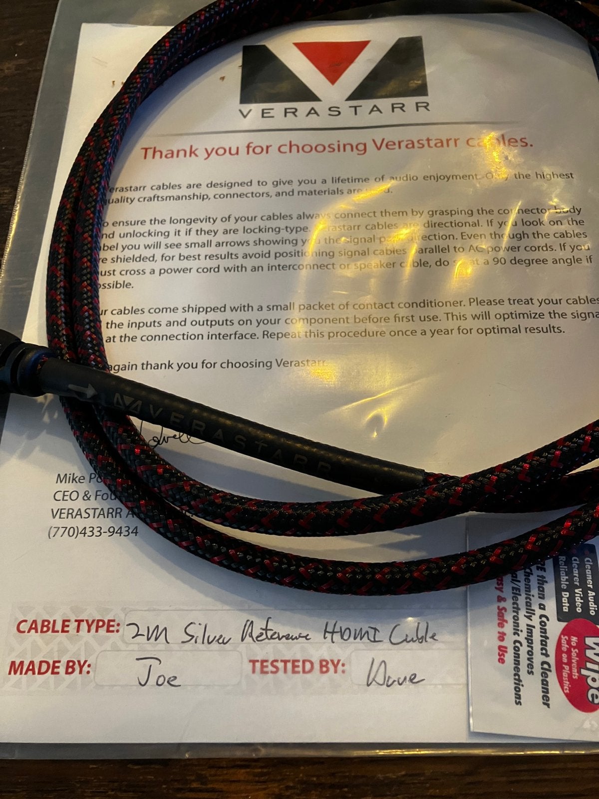 Verastarr Silver Reference HDMI 2m ideaal voor I2S 2 stuks, Ophalen of Verzenden, Zo goed als nieuw, Minder dan 2 meter, HDMI-kabel