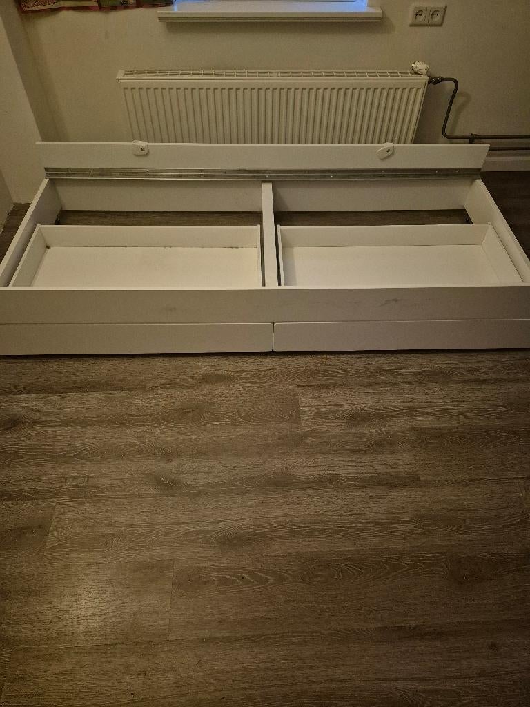 Onderbed släkt ikea gratis, Ophalen, Eenpersoons, Wit, Hout