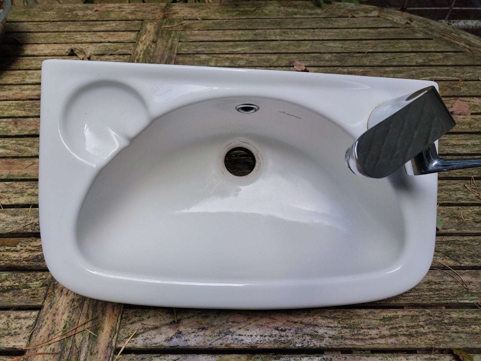 wasbak, wastafel (Sphinx) inclusief kraan, Doe-het-zelf en Verbouw, Ophalen, Steen, Wastafel