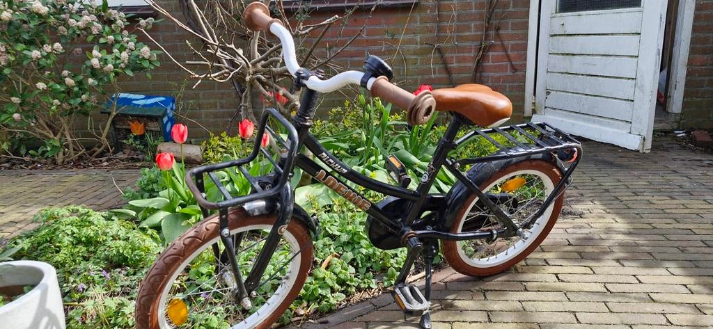 Zwarte kinderfiets van Loekie, Ophalen, Gebruikt, Minder dan 16 inch