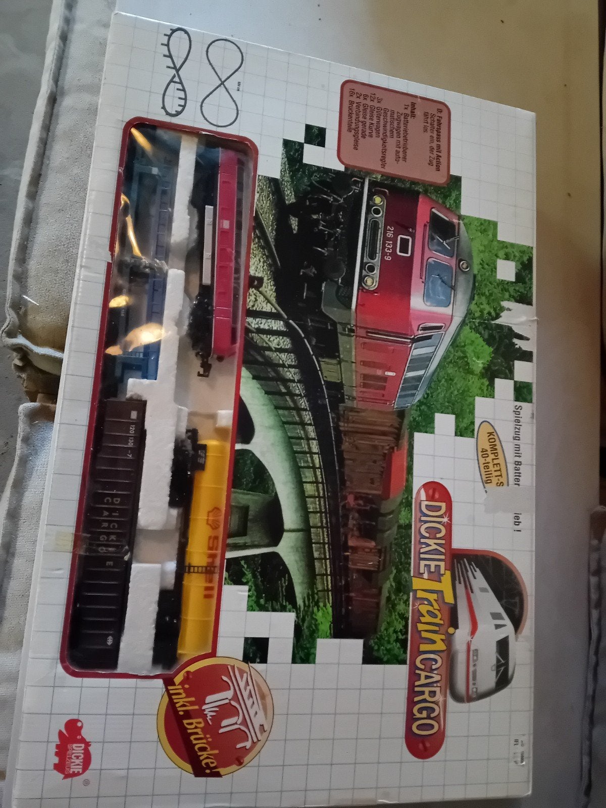 Dickie Train Cargo Treinset - Compleet met Rails en Wagons, Treinset, Gelijkstroom, Zo goed als nieuw, Ophalen
