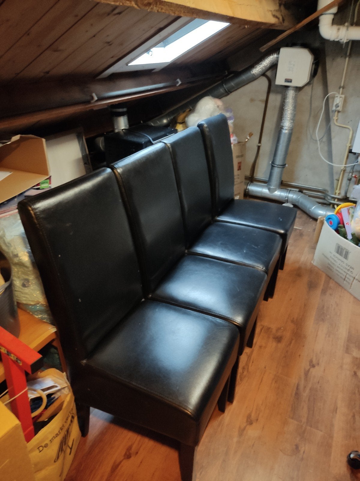 eetkamerstoelen, Ophalen, Kunststof, Gebruikt, Bruin