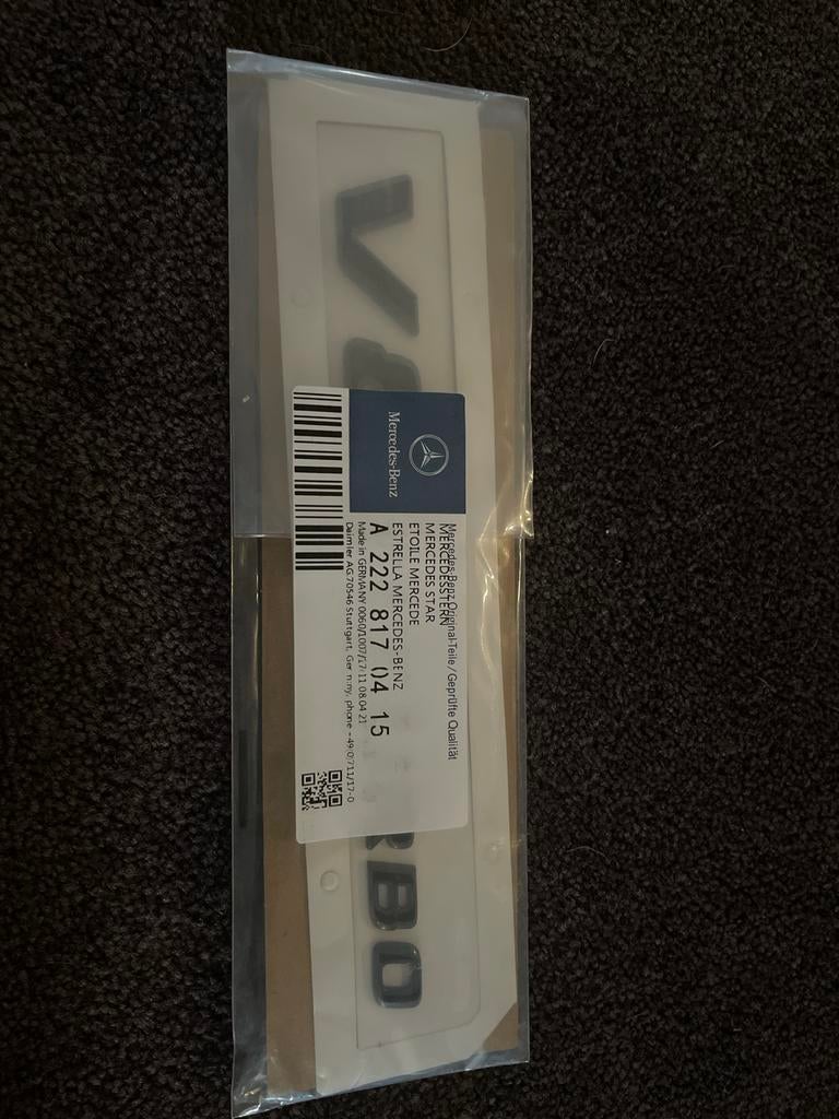 Mercedes-Benz V8 BITURBO embleem A 222 817 04 15, Ophalen of Verzenden, Nieuw, Mercedes-Benz