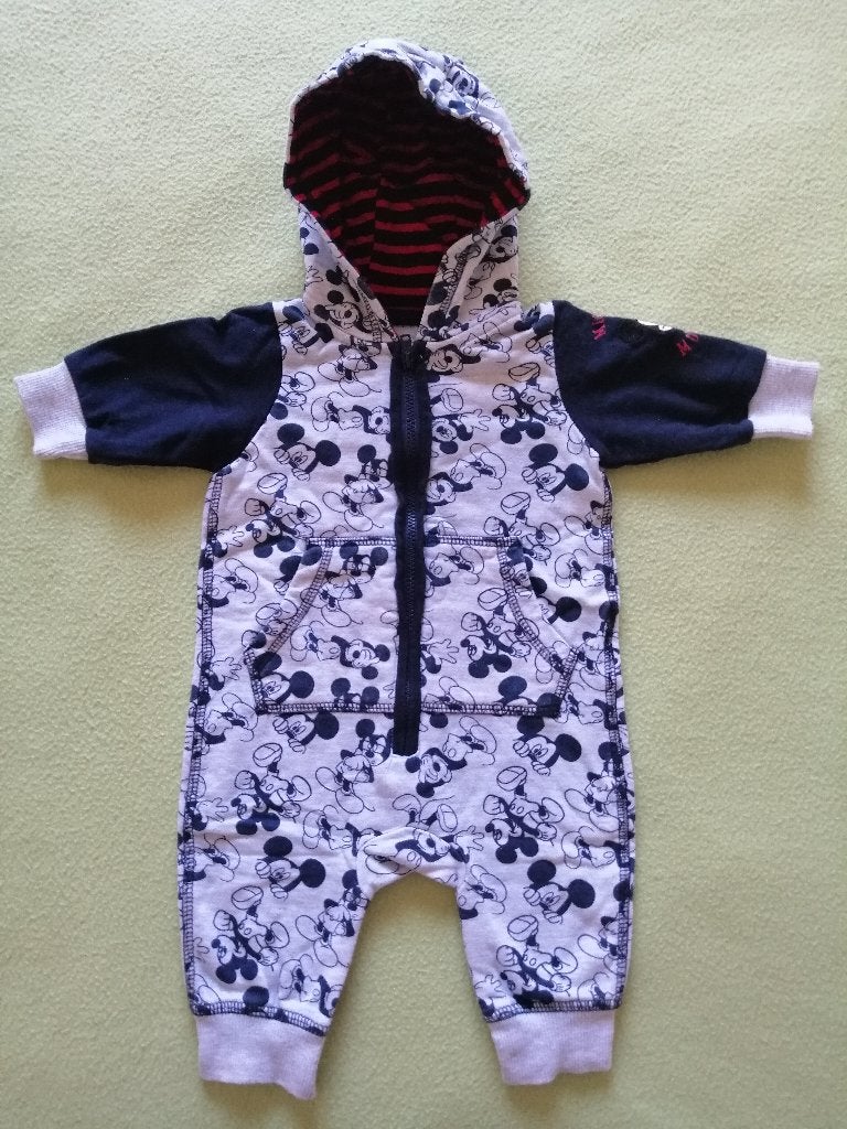 Baby kruippakje met kap, Mickey Mouse. Maat: 62, Ophalen of Verzenden, Zo goed als nieuw, Mickey Mouse, Pakje