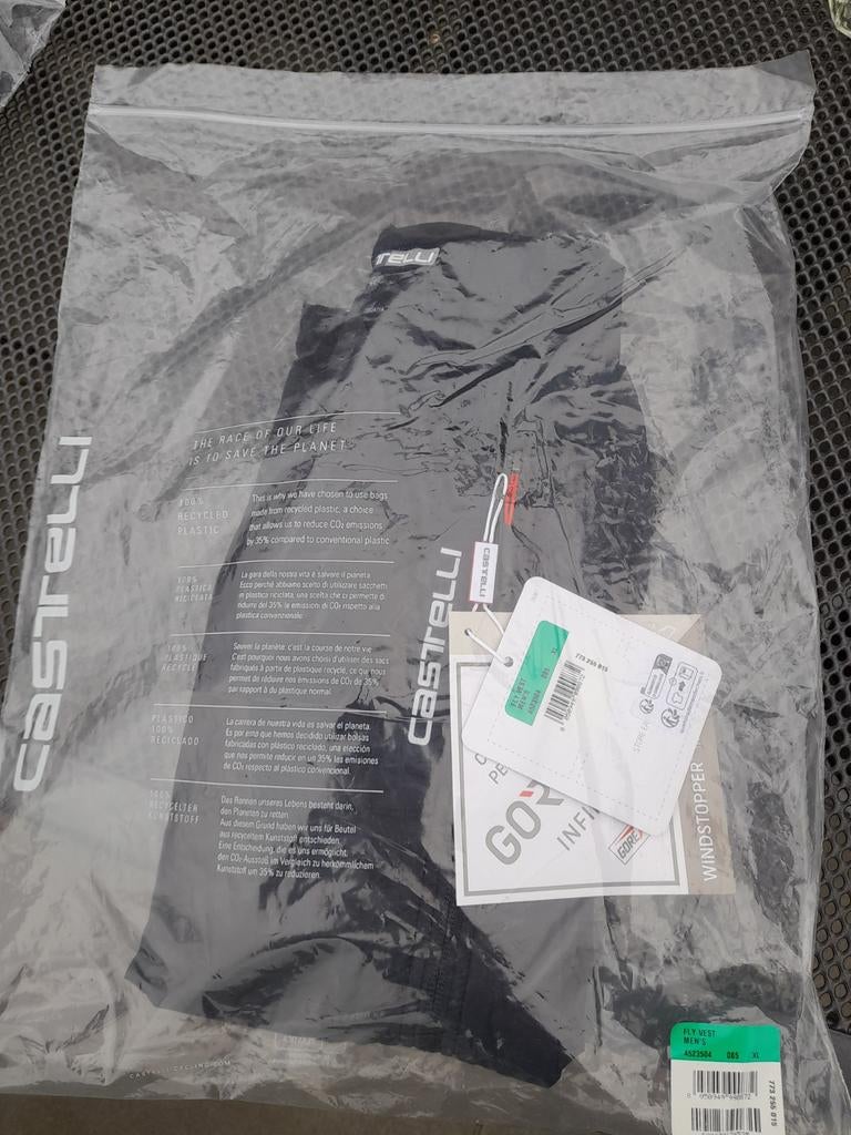 Nieuwe Castelli Heren Fly Vest XL Wielren Jas, Ophalen of Verzenden, Nieuw, Kleding
