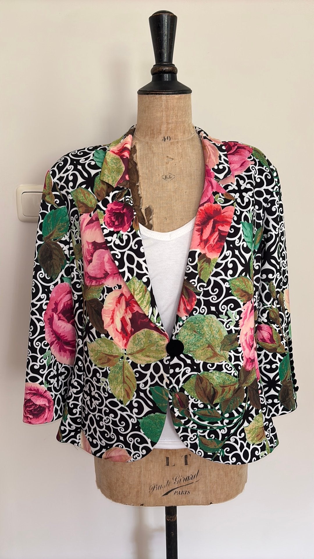 Joseph Ribkoff stretch blazer maat 44-46 zgan, Maat 42/44 (L), Zo goed als nieuw, Jasje, Meerkleurig