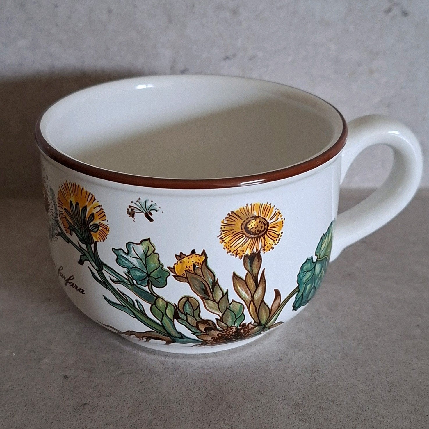 Vintage Villeroy & Boch Botanica kop – Tussilago farfara, Villeroy & Boch, Zo goed als nieuw, Overige stijlen, Porselein