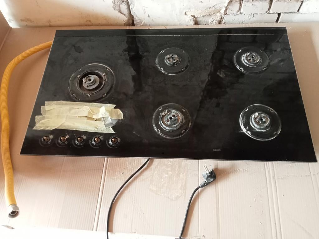 Gasfornuis plaat Atag, Witgoed en Apparatuur, Ophalen, Minder dan 85 cm, 4 kookzones, Gas