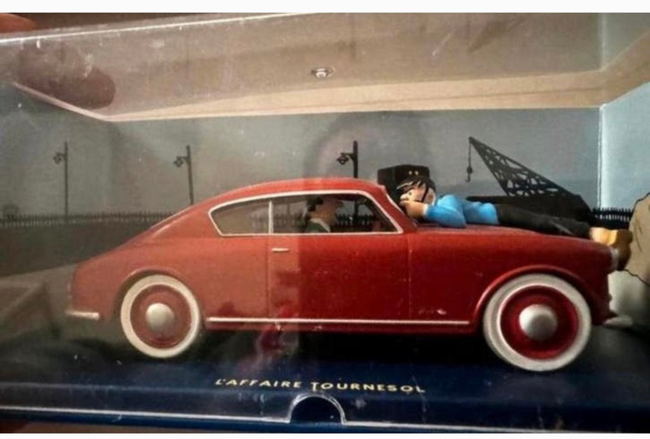 Kuifje auto 1:43 de lancia aurelia uit zaak zonnebloem, Ophalen of Verzenden, Kuifje, Zo goed als nieuw, Beeldje of Figuurtje