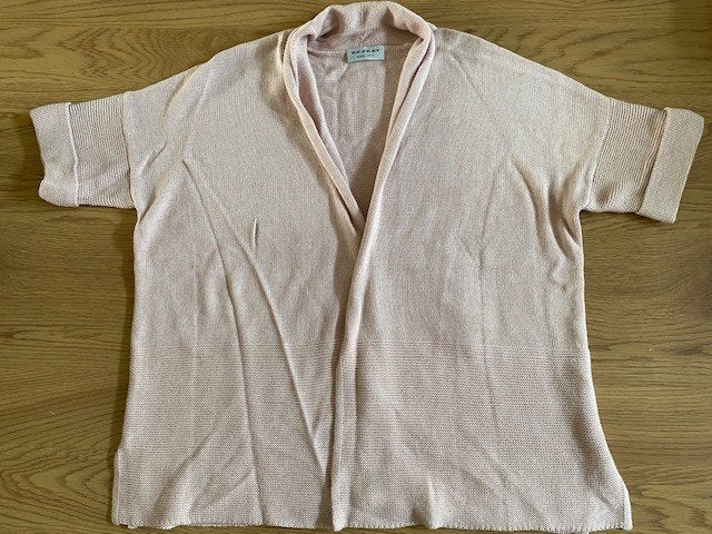 Repeat gebreid oudroze zomervestje mt 38, Ophalen of Verzenden, Zo goed als nieuw, Roze, Maat 38/40 (M)