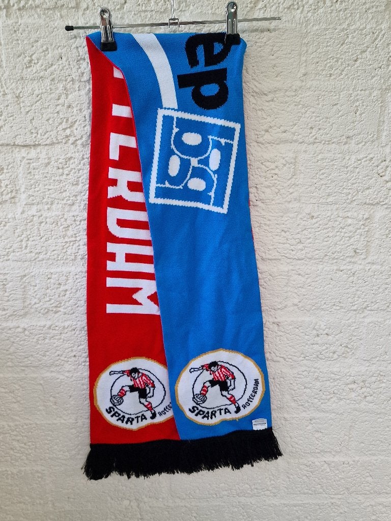 Sparta Rotterdam sjaal rood blauw fan, Ophalen of Verzenden, Sparta, Vaantje of Sjaal