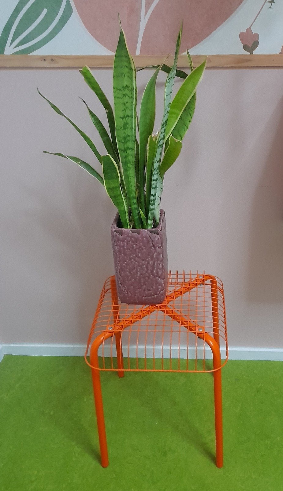 2 Oranje IKEA Västerön krukjes draadstaal, Huis en Inrichting, Ophalen, Gebruikt, Staal