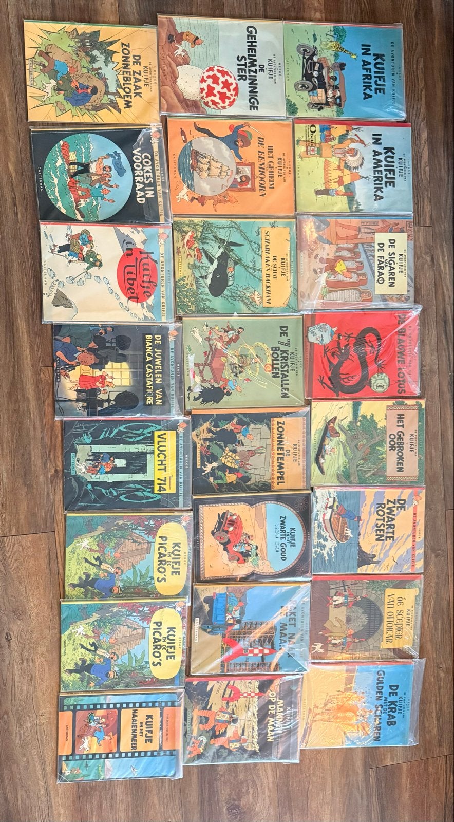 Complete Casterman Kuifje-serie (24 albums) jaren '70-'80, Complete serie of reeks, Ophalen of Verzenden, Gelezen