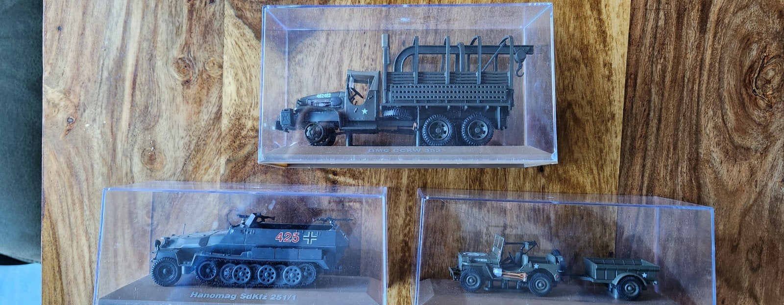 Militaire Voertuigen Miniatuur Collectie (3 stuks), Ophalen