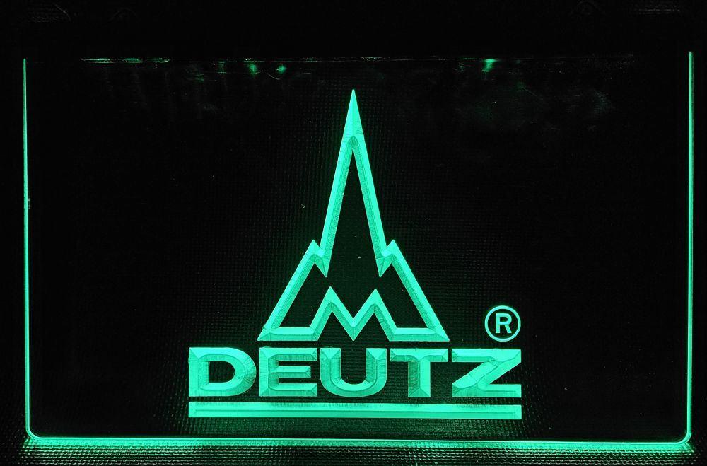 Deutz logo groen led reclame ledlamp wanddeco deco lamp, Ophalen of Verzenden, Nieuw, Auto's