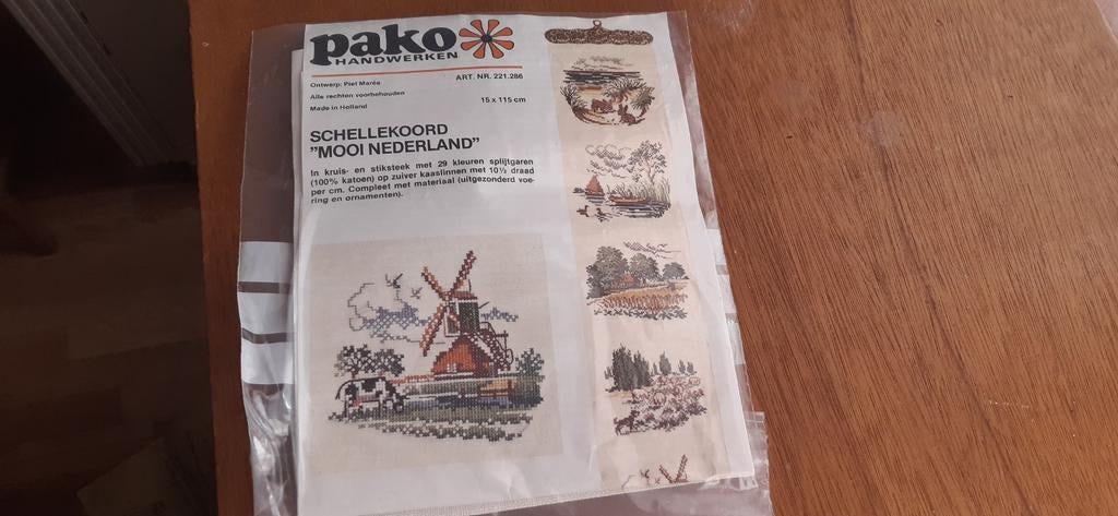 Helemaal Nieuw borduurpakket Schellekoord Mooi Nederland, Hobby en Vrije tijd, Borduren en Borduurmachines, Ophalen of Verzenden