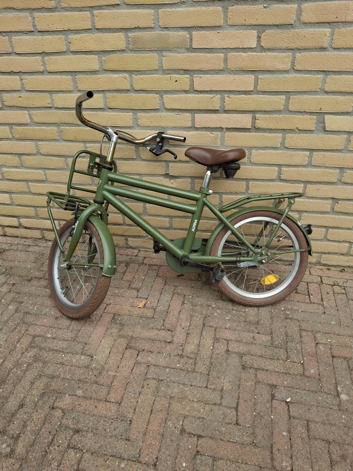 Jongensfiets 16 inch, Ophalen, Velgrem, Alpina, 16 tot 20 inch