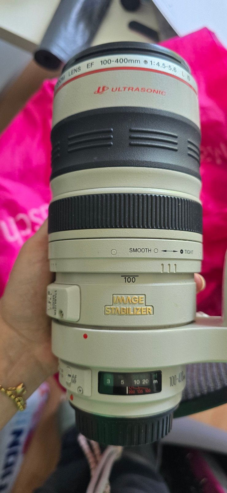 Canon EF 100-400mm f/4.5-5.6L IS USM Zoomlens, Audio, Tv en Foto, Gebruikt, Canon, Zonnekap, Canon EF