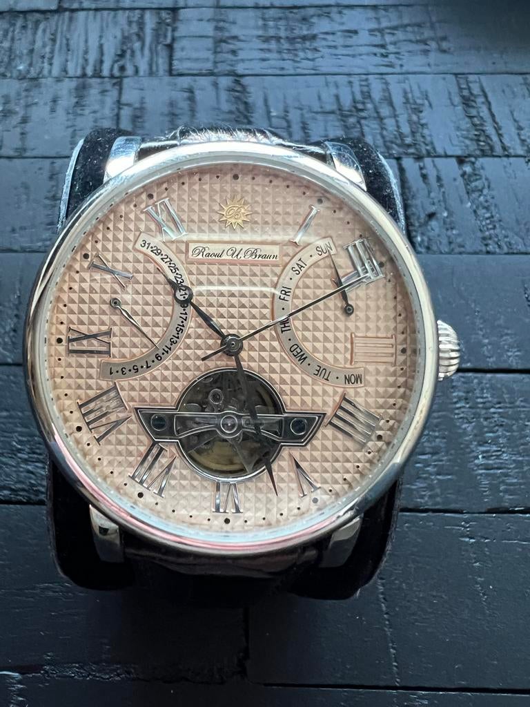 Horloge Raoul u Braun, Sieraden, Tassen en Uiterlijk, Horloges | Heren, Staal, Polshorloge, Ophalen, Overige merken