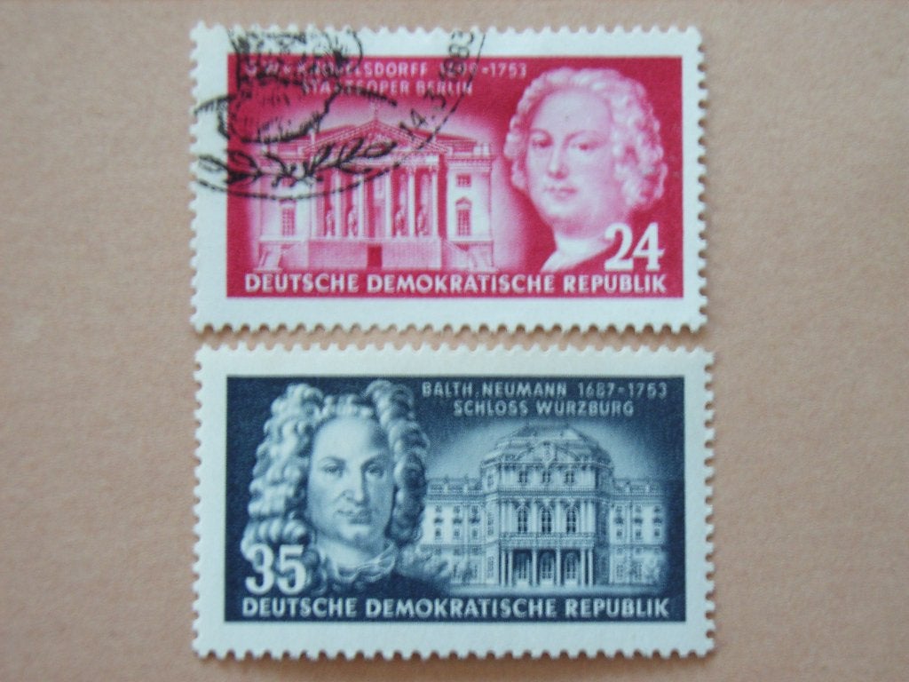 NB   DDR 382-383, Ophalen of Verzenden, DDR, Gestempeld