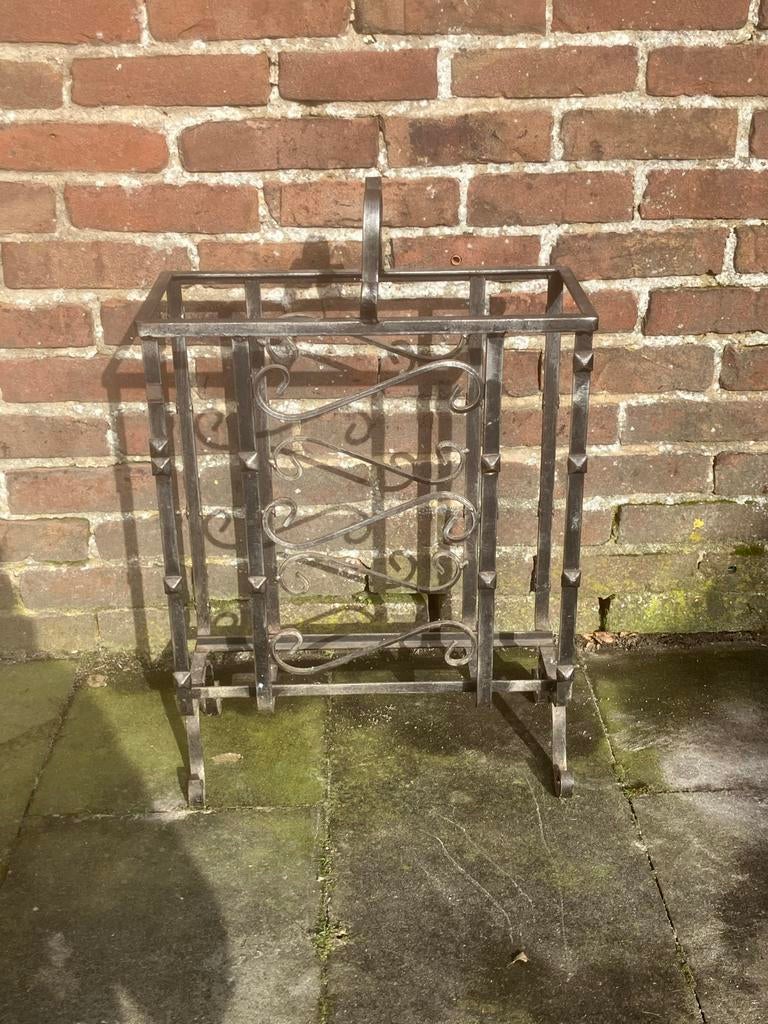 Brocante paraplubak van smeedijzer, Ophalen, Gebruikt, Zwart