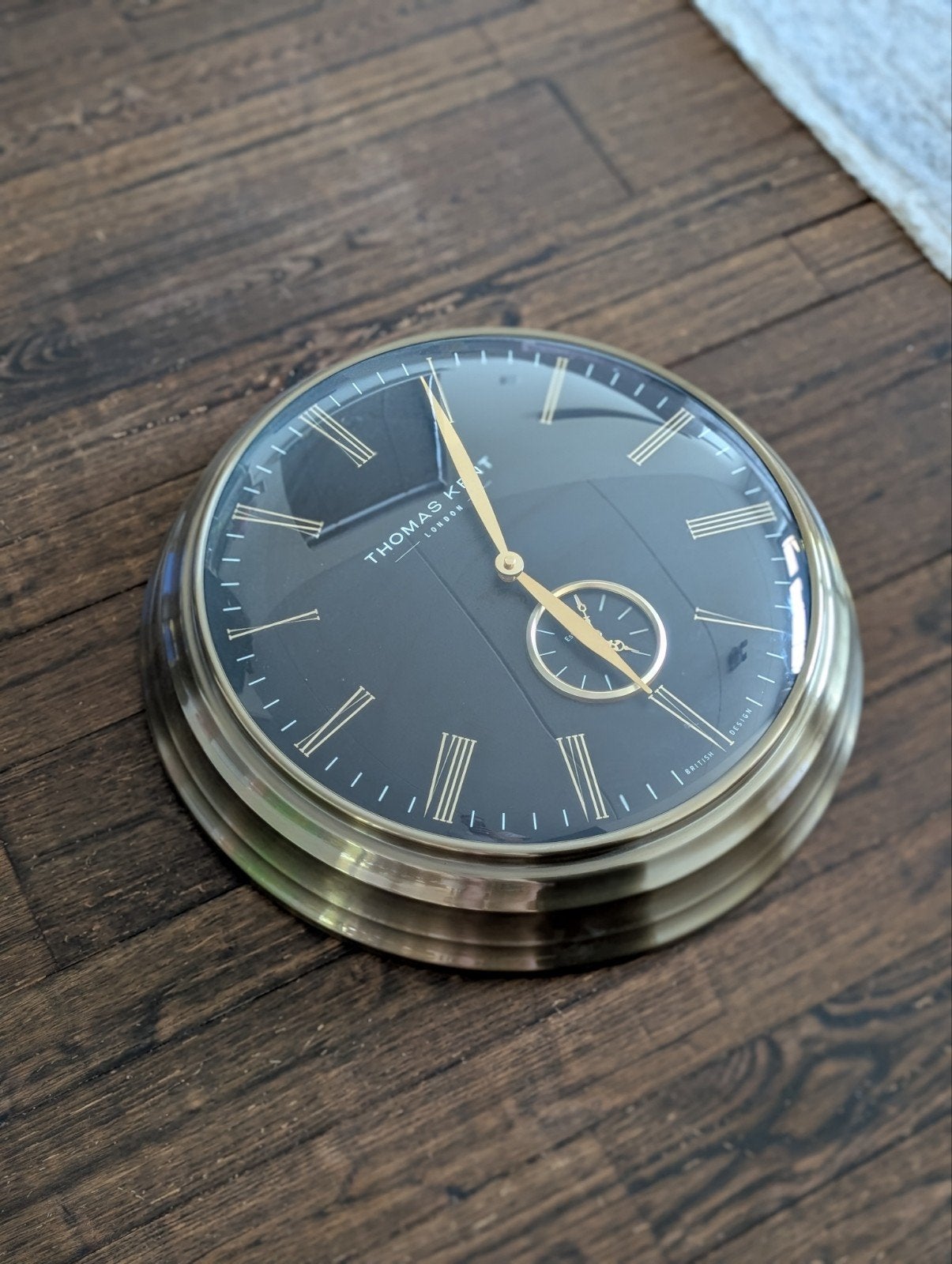 Thomas Kent wandklok Timekeeper No.9 (48cm), Ophalen, Analoog, Werkt op batterijen, Zo goed als nieuw