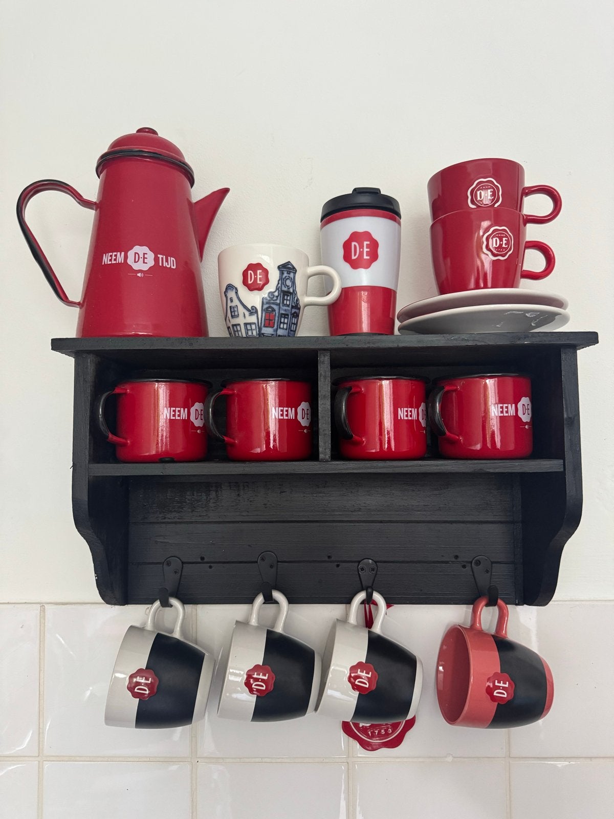 Douwe Egberts Servies Collectie - Koffie/Thee Set, Huis en Inrichting, Keuken | Keukenbenodigdheden, Ophalen, Meerkleurig, Overige materialen