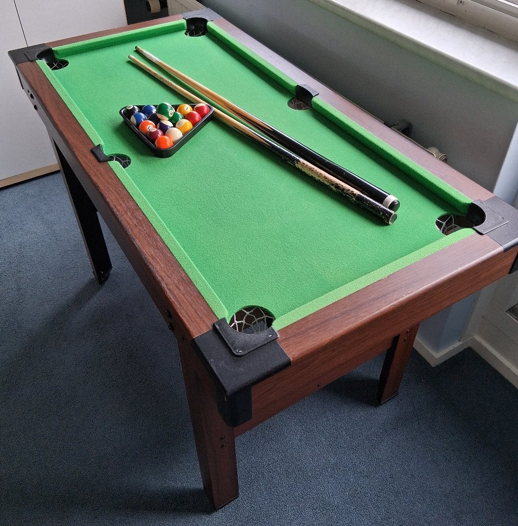 Mini pooltafel met accessoires, Ophalen, Gebruikt, Pooltafel