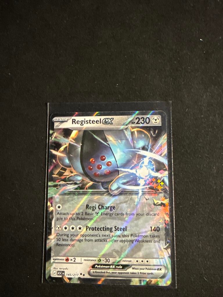 Registeel EX Pokémon Kaart 145/217 Full Art Foil, Verzenden, Zo goed als nieuw, Losse kaart, Foil