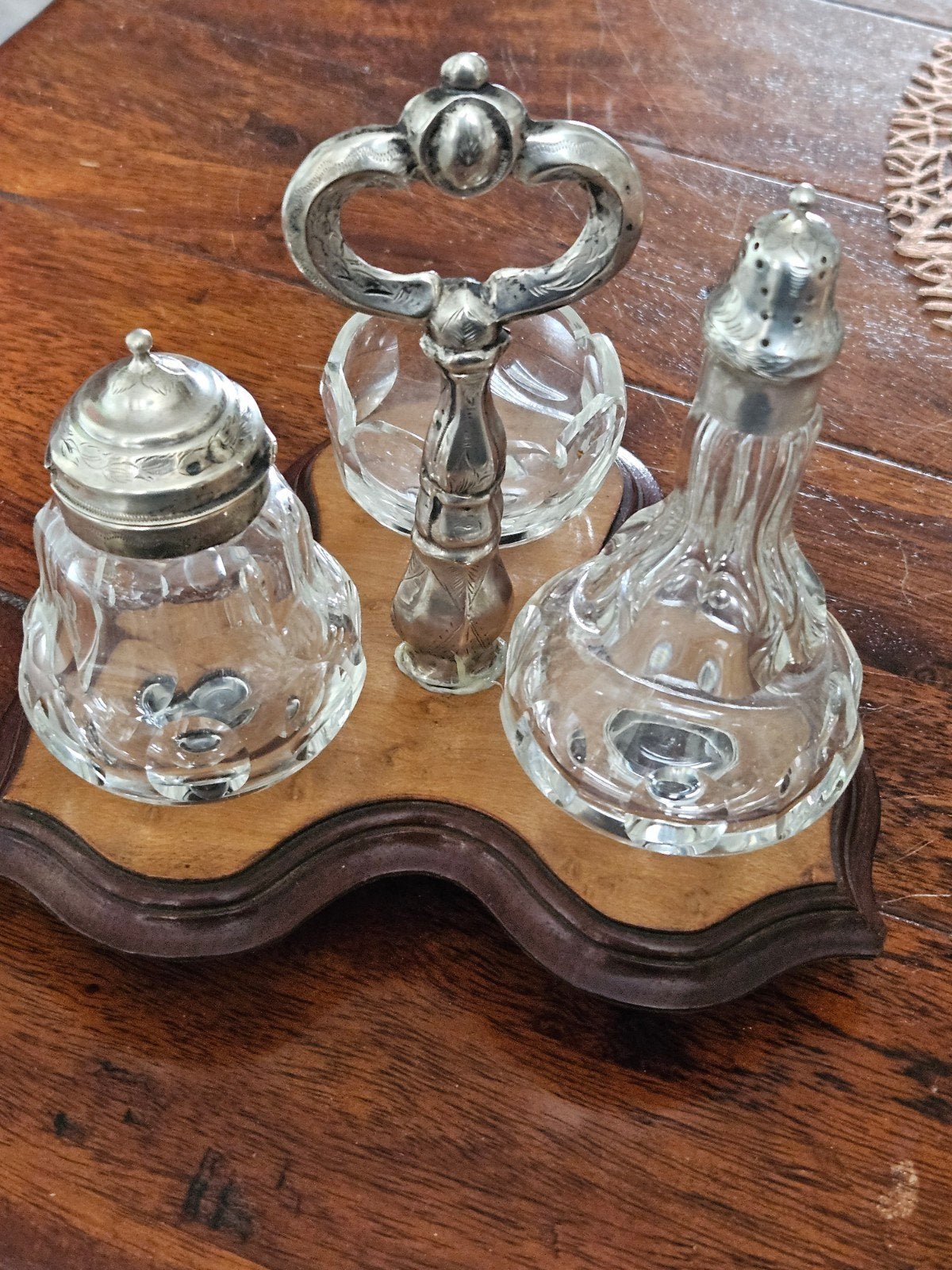 biedermeier cruet set, Antiek en Kunst, Ophalen of Verzenden, Zilver