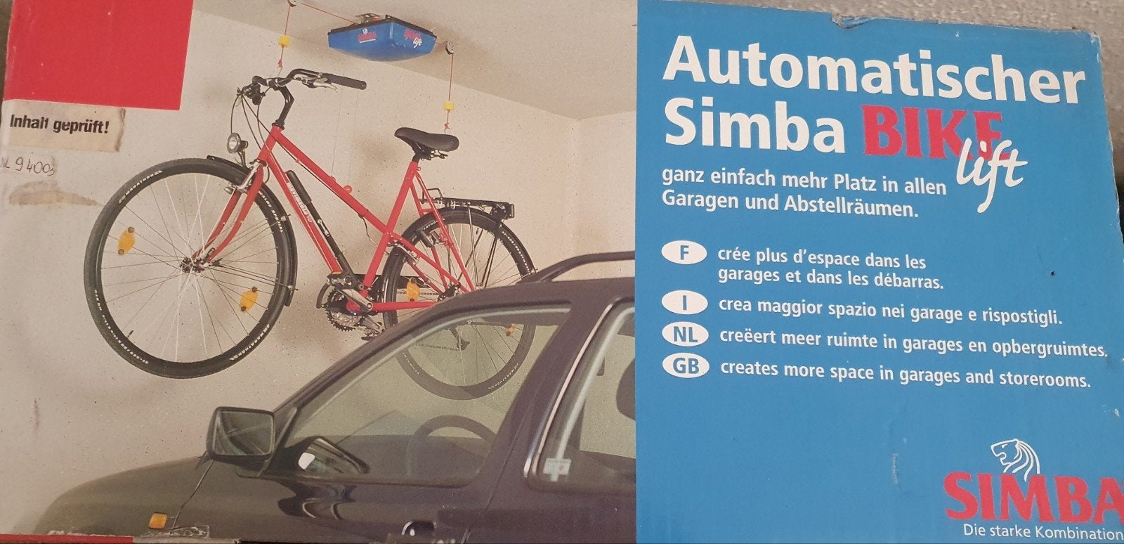 bike lift met 24V motor, NIEUWE bikelift voor aan plafond, Ophalen of Verzenden, Nieuw, Simba