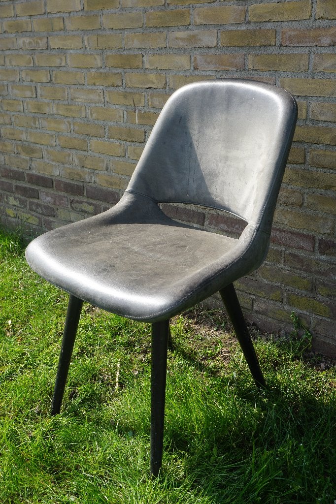 4 satelliet stoelen eetkamerstoelen horeca stoelen, Huis en Inrichting, Stoelen, Ophalen, Gebruikt, Leer, Vier