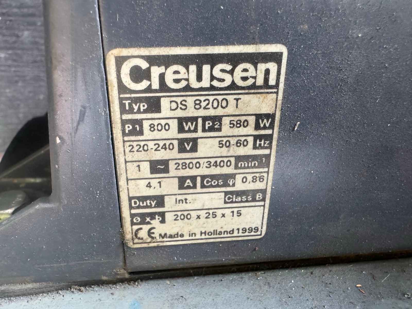 Creusen DS8200t Werkbankslijpmachine, Doe-het-zelf en Verbouw, Ophalen, Gebruikt, Werkbankslijpmachine