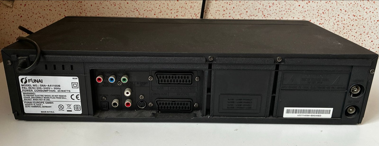 Funai D8A-A4110DB VHS-speler/DVD-speler combo, Ophalen, Gebruikt, VHS-speler of -recorder