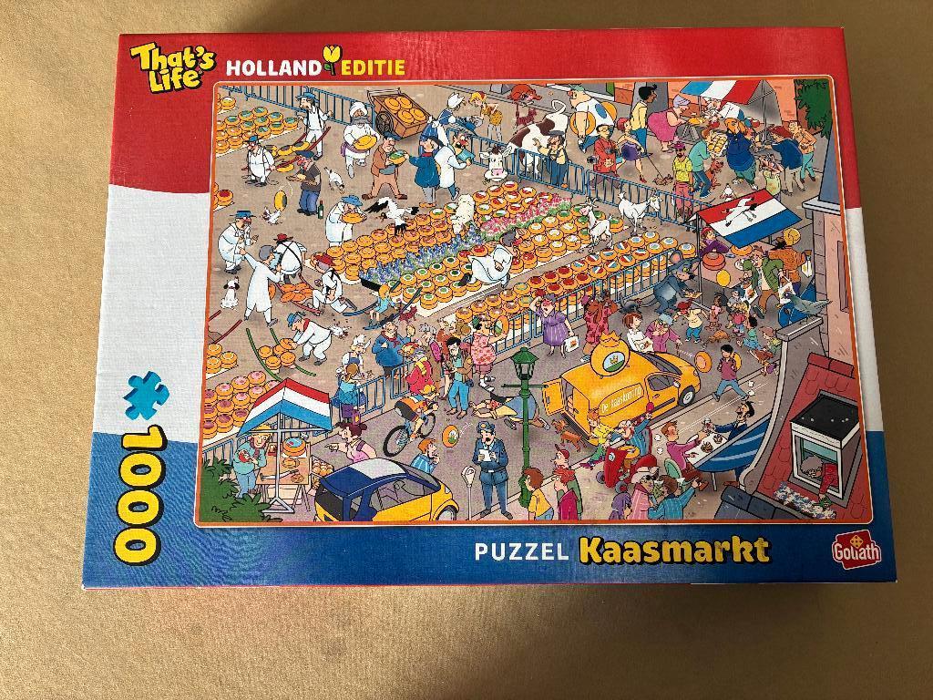 puzzel that's life Kaasmarkt Holland editie, Hobby en Vrije tijd, Denksport en Puzzels, Ophalen of Verzenden, 500 t/m 1500 stukjes