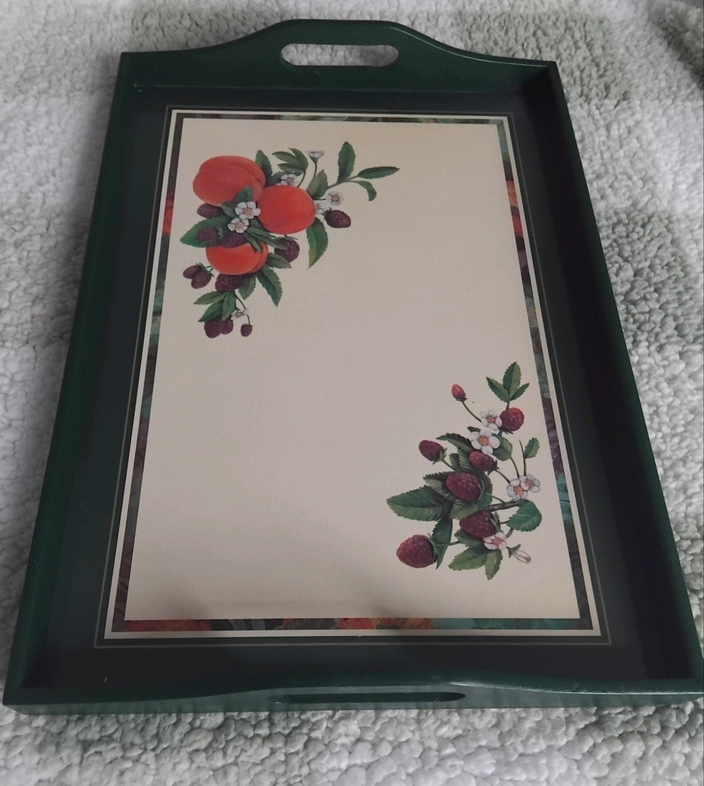 🌺Vintage 🌺Dienblad 🌺Botanische Fruitmotief 🌺Hout, Verzenden