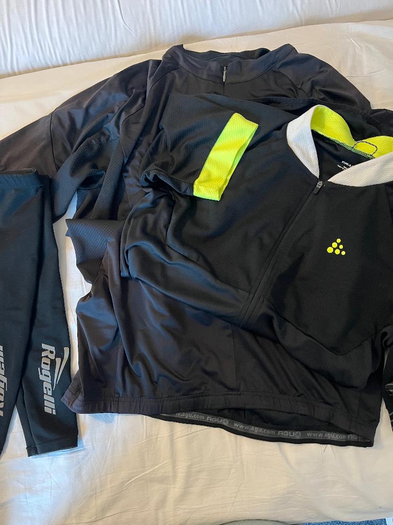 Wielrenkleding, maat XL. Ook schoenen maat 45, Ophalen, Gebruikt, Kleding