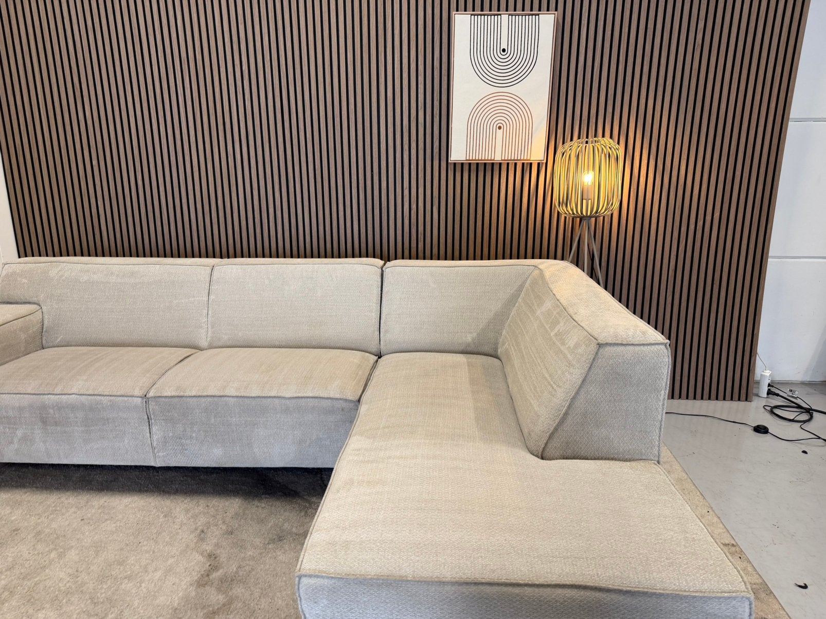 Hoekbank - Loods 5 - Beige / Zandkleur - Zeer Nette Staat, Ophalen of Verzenden, Zo goed als nieuw, 150 cm of meer, Vierpersoons of meer