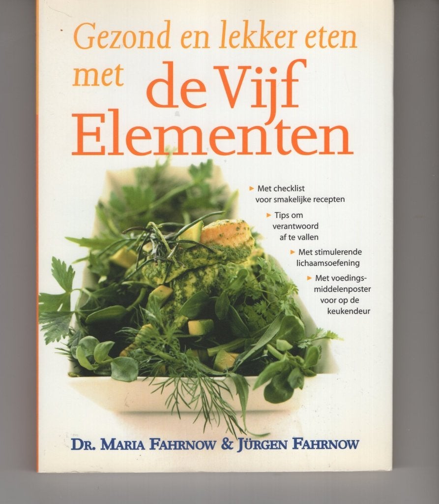Gezond en lekker eten met de vijf elementen, Ophalen of Verzenden, Zo goed als nieuw, Spiritualiteit algemeen, Overige typen