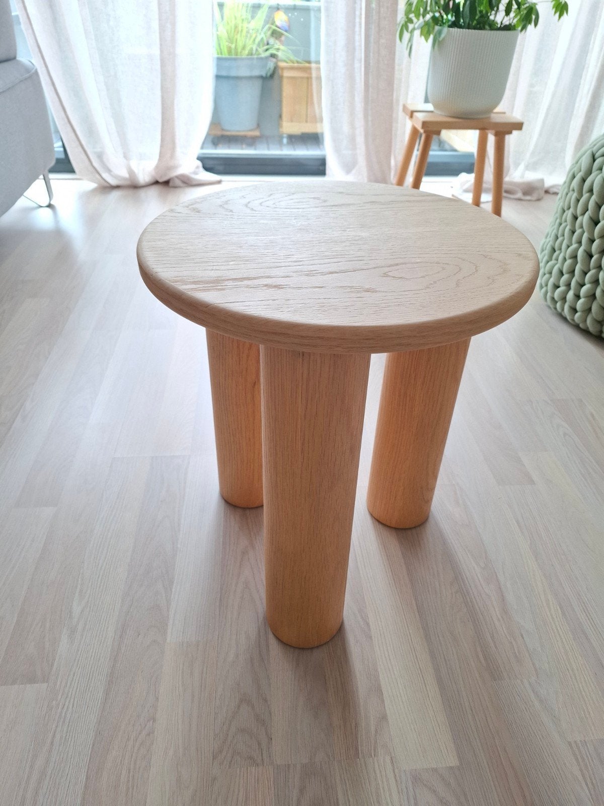 Bijzettafel hout, Minder dan 55 cm, Rond, Nieuw, Hout