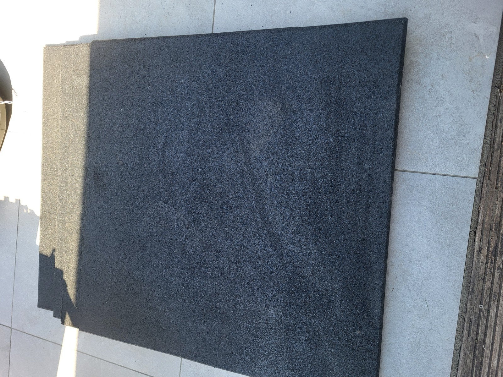 Rubberen fitnessvloer 100x100x2,5 cm, Ophalen