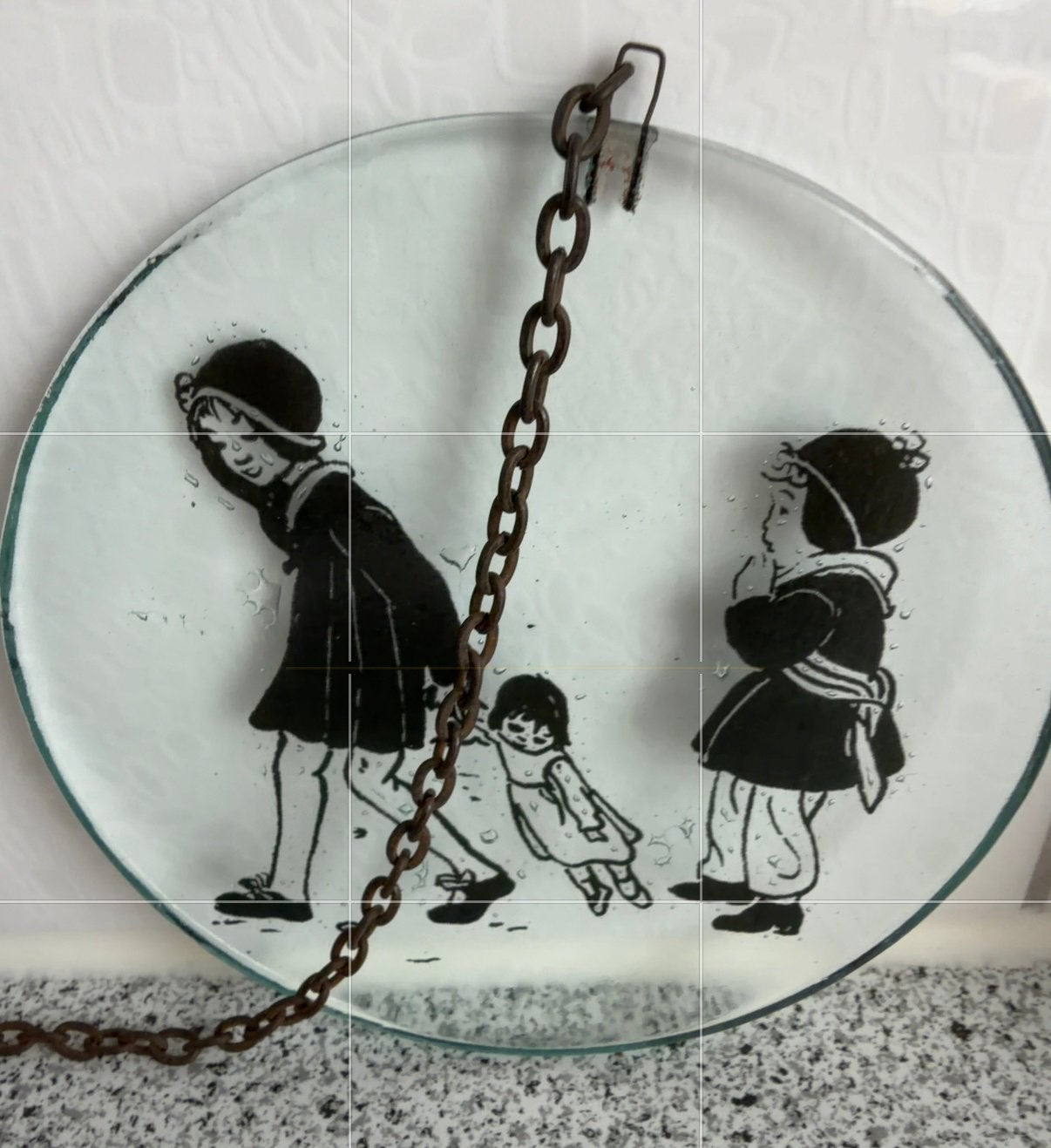 Te koop, Glazen Raamhanger € 4,00, Ophalen of Verzenden, Zo goed als nieuw, Lamp