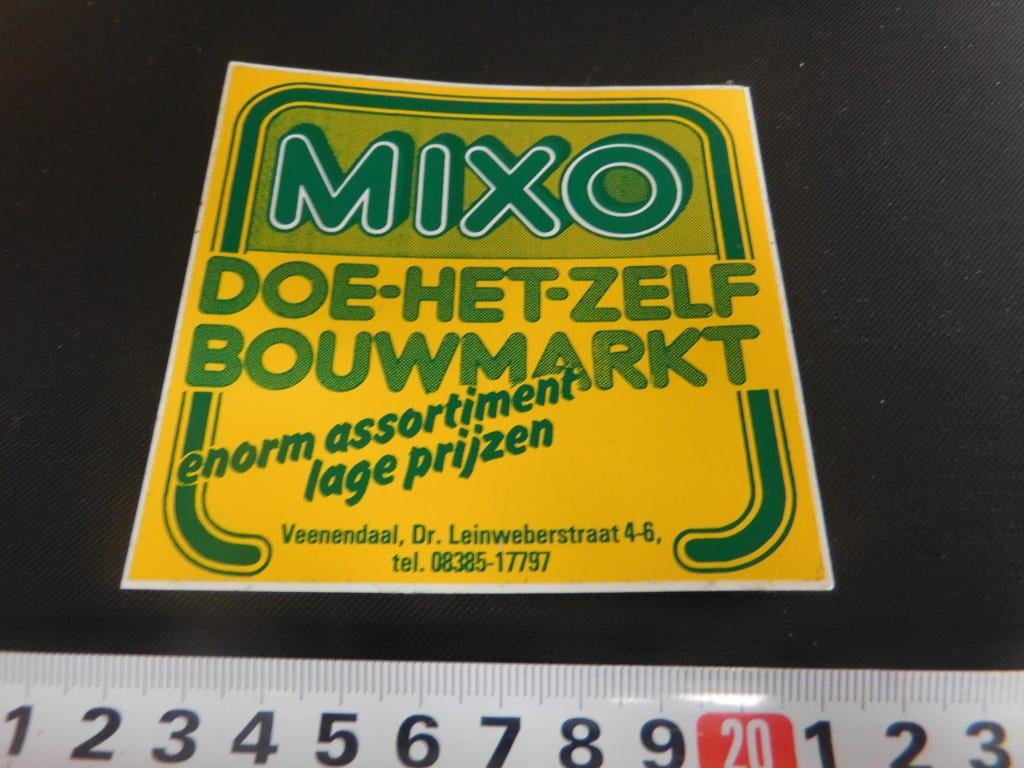 sticker Veenendaal MIXO doe het zelf Bouwmarkt *, Ophalen, Zo goed als nieuw