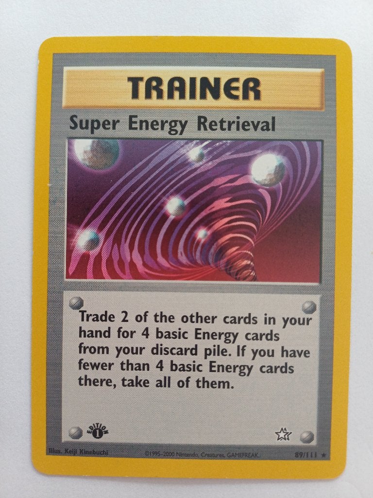 Pokémon-1st Edition Super Energy Retrieval 89/111- EX/LP, Verzenden, Zo goed als nieuw, Losse kaart