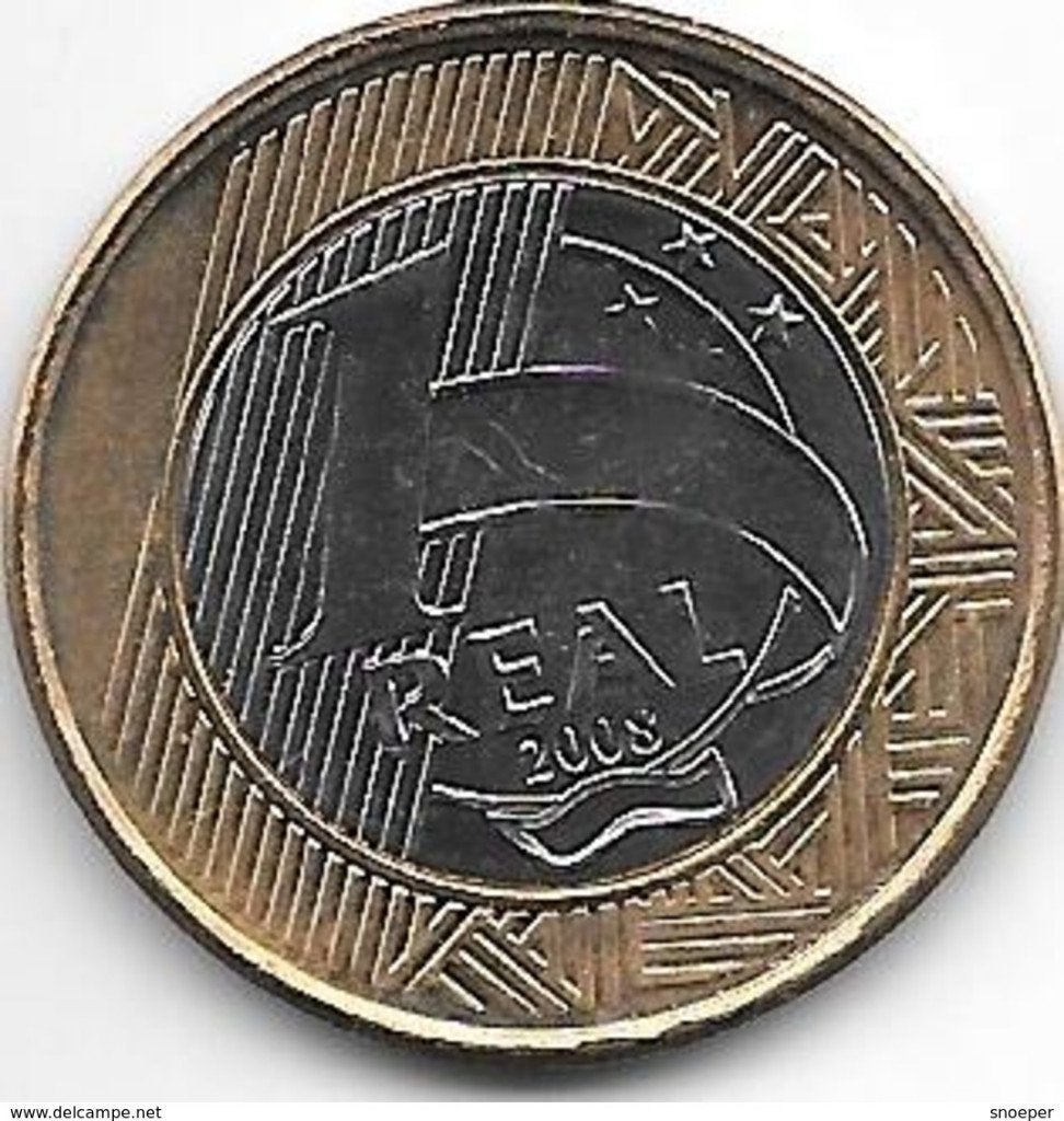 Brazil 1 real 2008 km 652a unc, Verzenden, Noord-Amerika, Losse munt