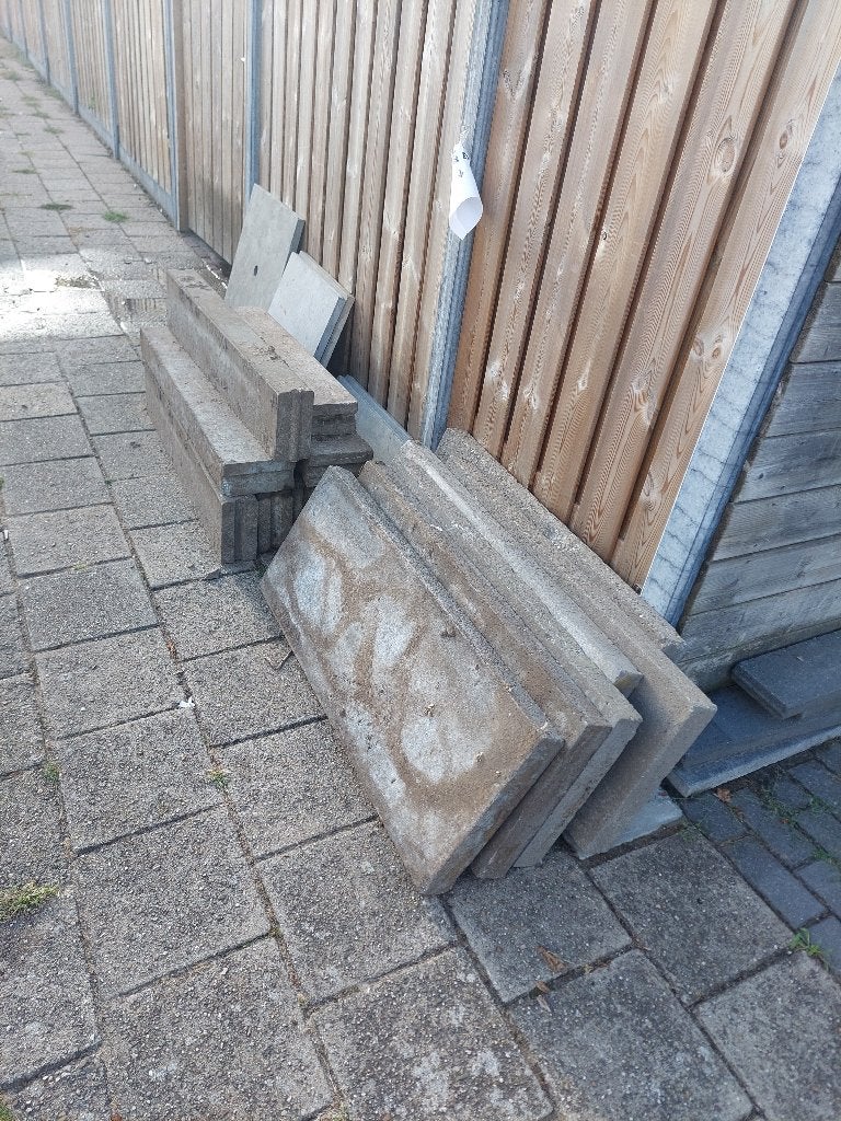 Trottoirbanden gratis afhalen, Tuin en Terras, Tegels en Klinkers, Ophalen, Gebruikt, Beton, Overige typen